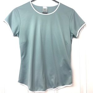 Nike Dri fit athletic top mint sage green white piping